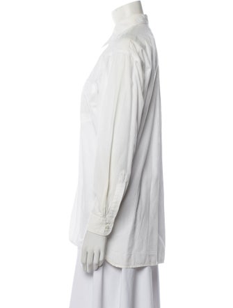 Calvin Klein Long Sleeve Button-Up Top