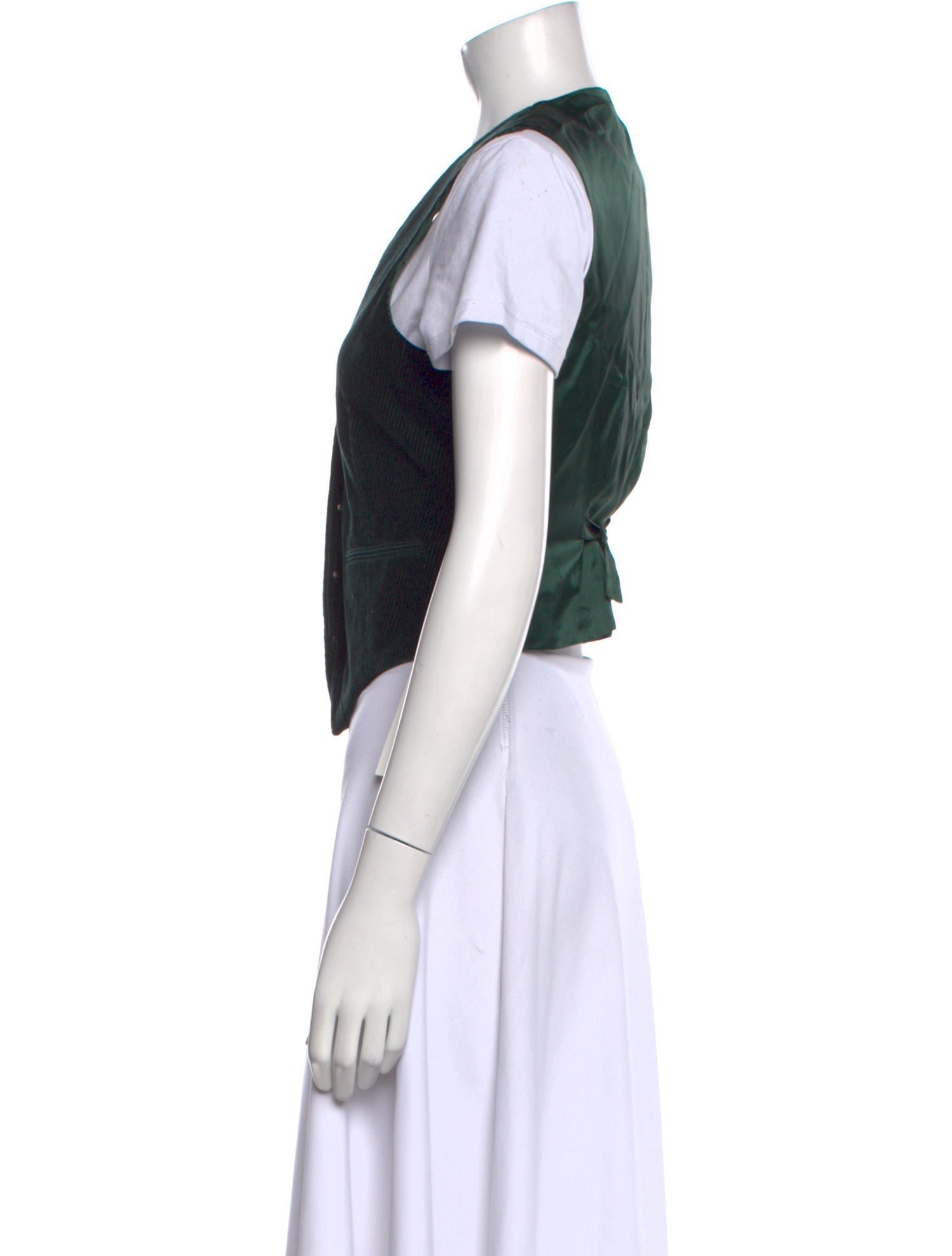 YOLKE London Silk V-Neck Crop Top