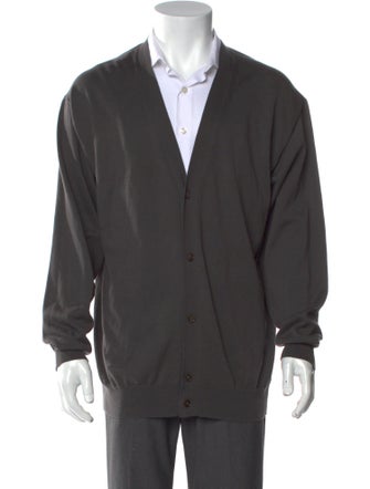 YLÈVE V-Neck Long Sleeve Cardigan