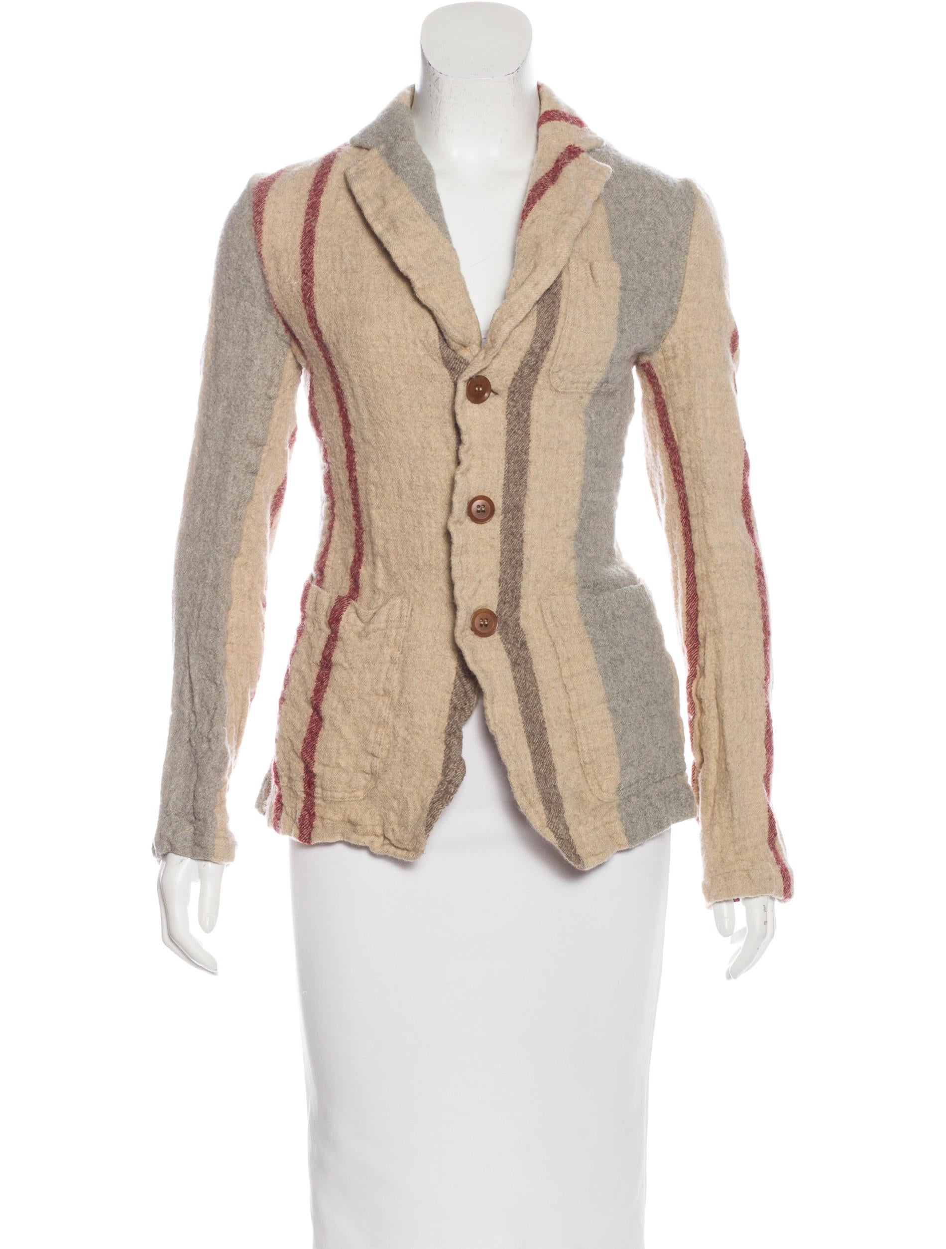 y s yohji yamamoto stripe wool blazer clothing y s yohji yamamoto stripe wool blazer clothing