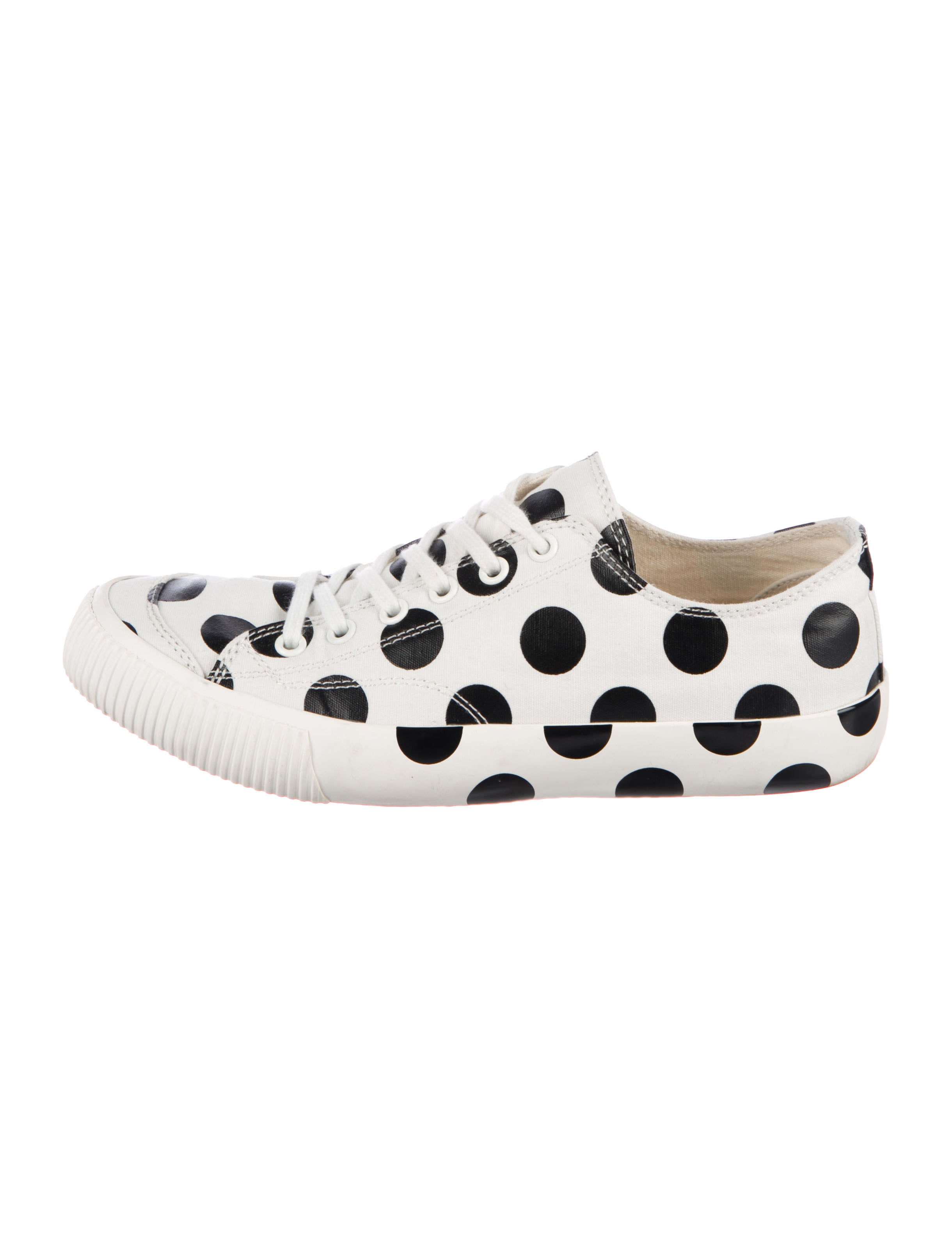 Y's by Yohji Yamamoto Polka Dot Low-Top Sneakers - White