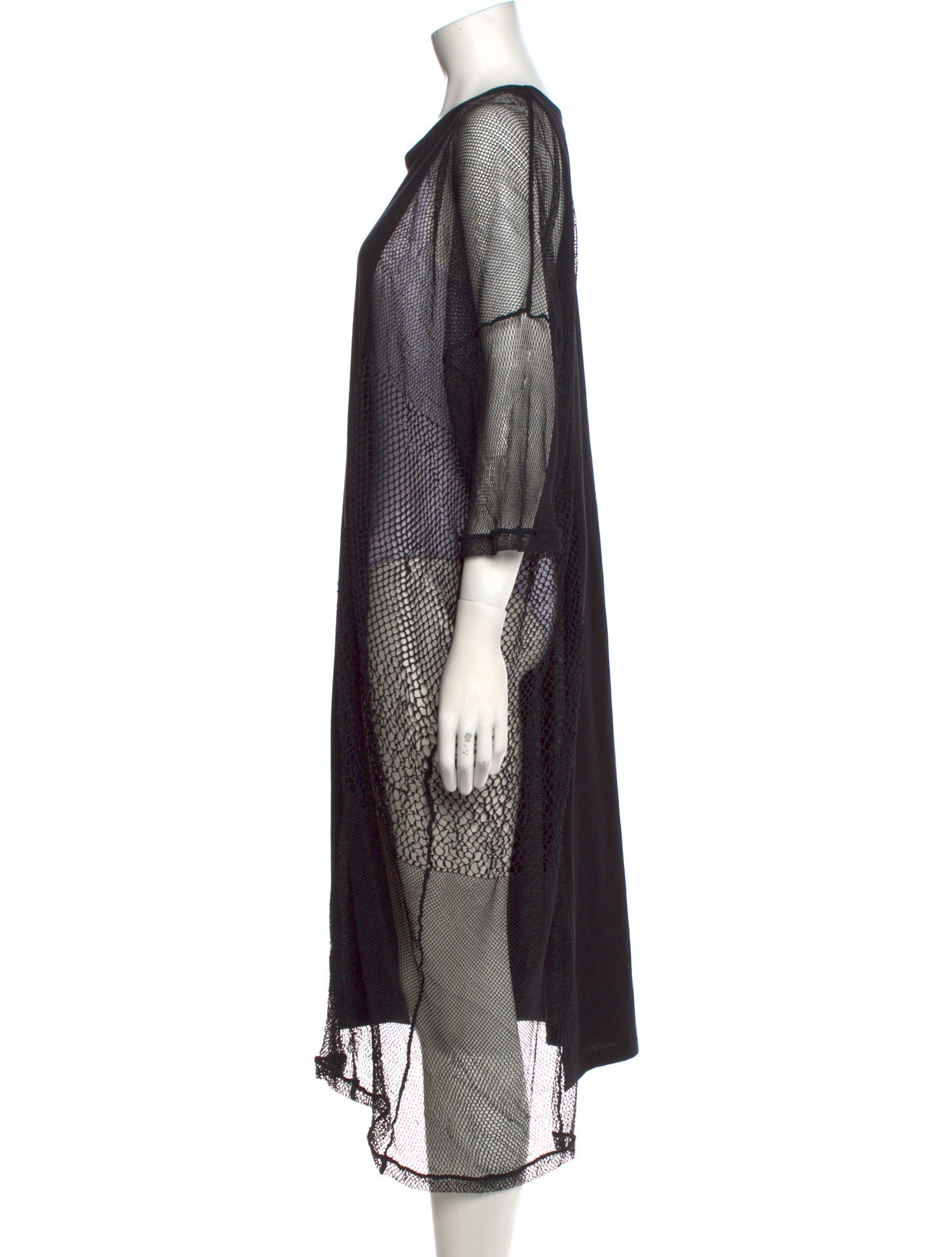 Y's by Yohji Yamamoto Crew Neck Midi Length Dress