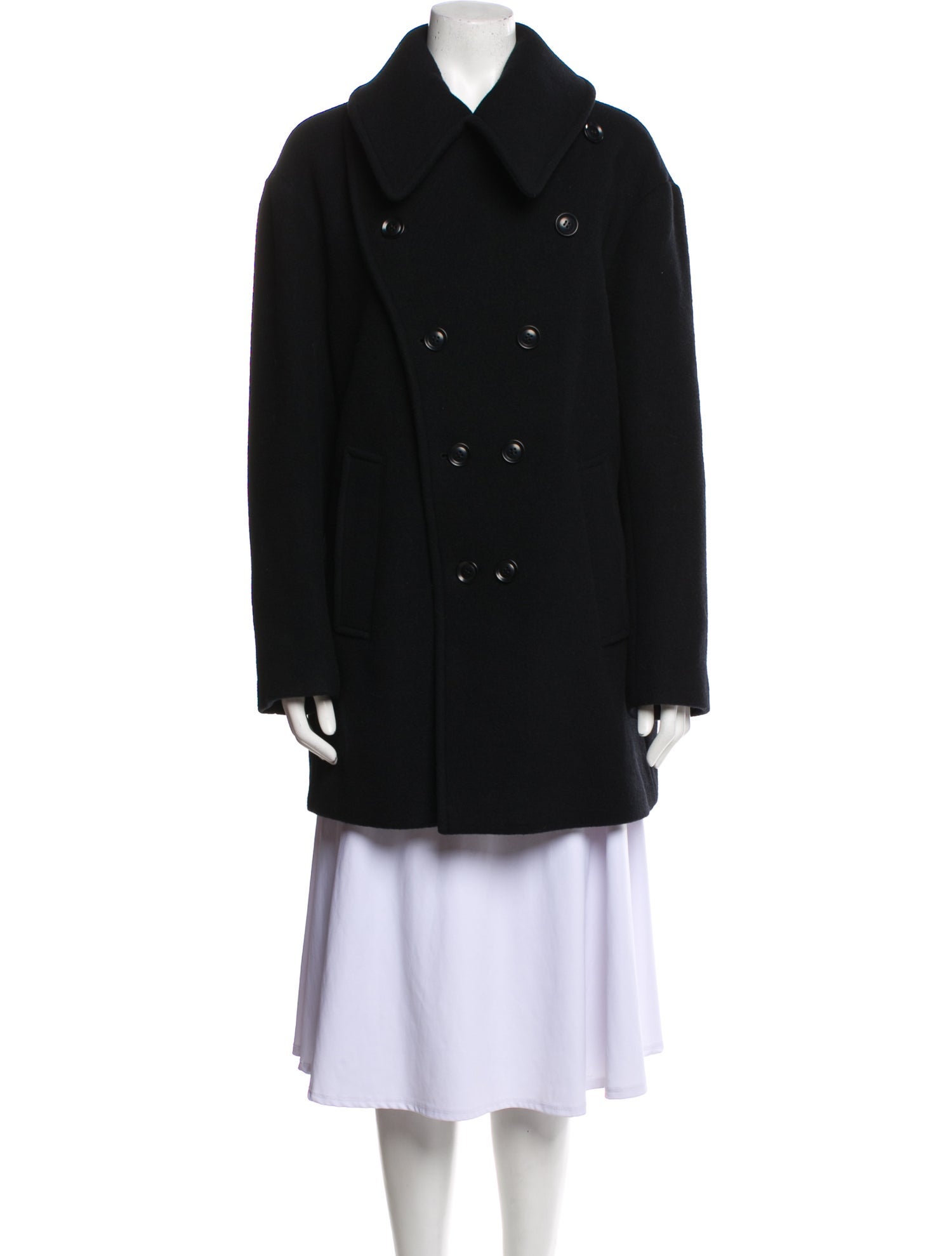 Y's by Yohji Yamamoto Wool Peacoat