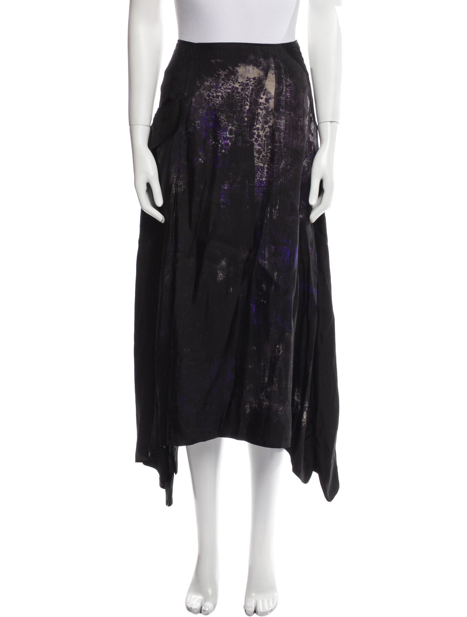 Y's by Yohji Yamamoto Floral Print Midi Length Skirt w/ Tags