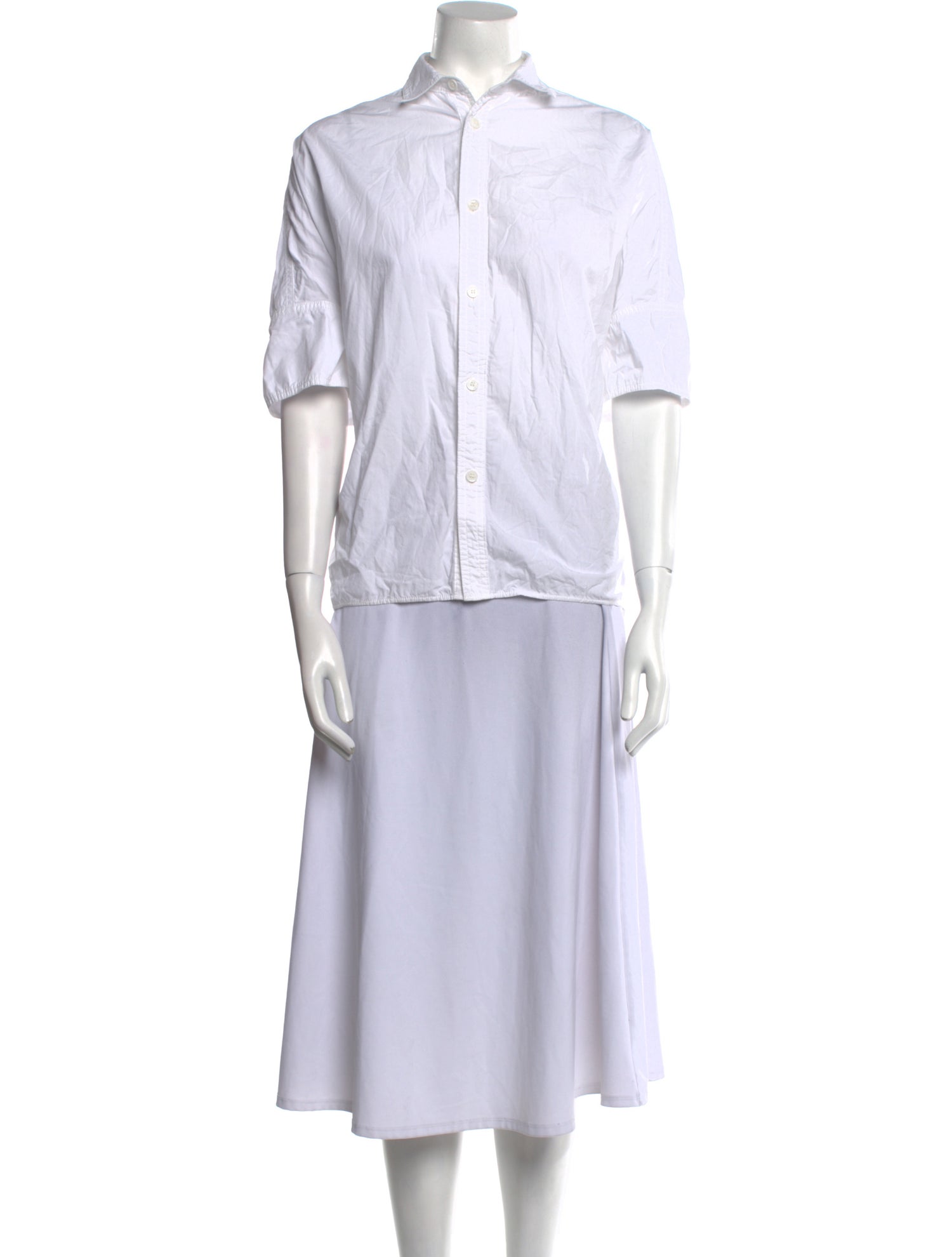 Y's by Yohji Yamamoto Short Sleeve Button-Up Top