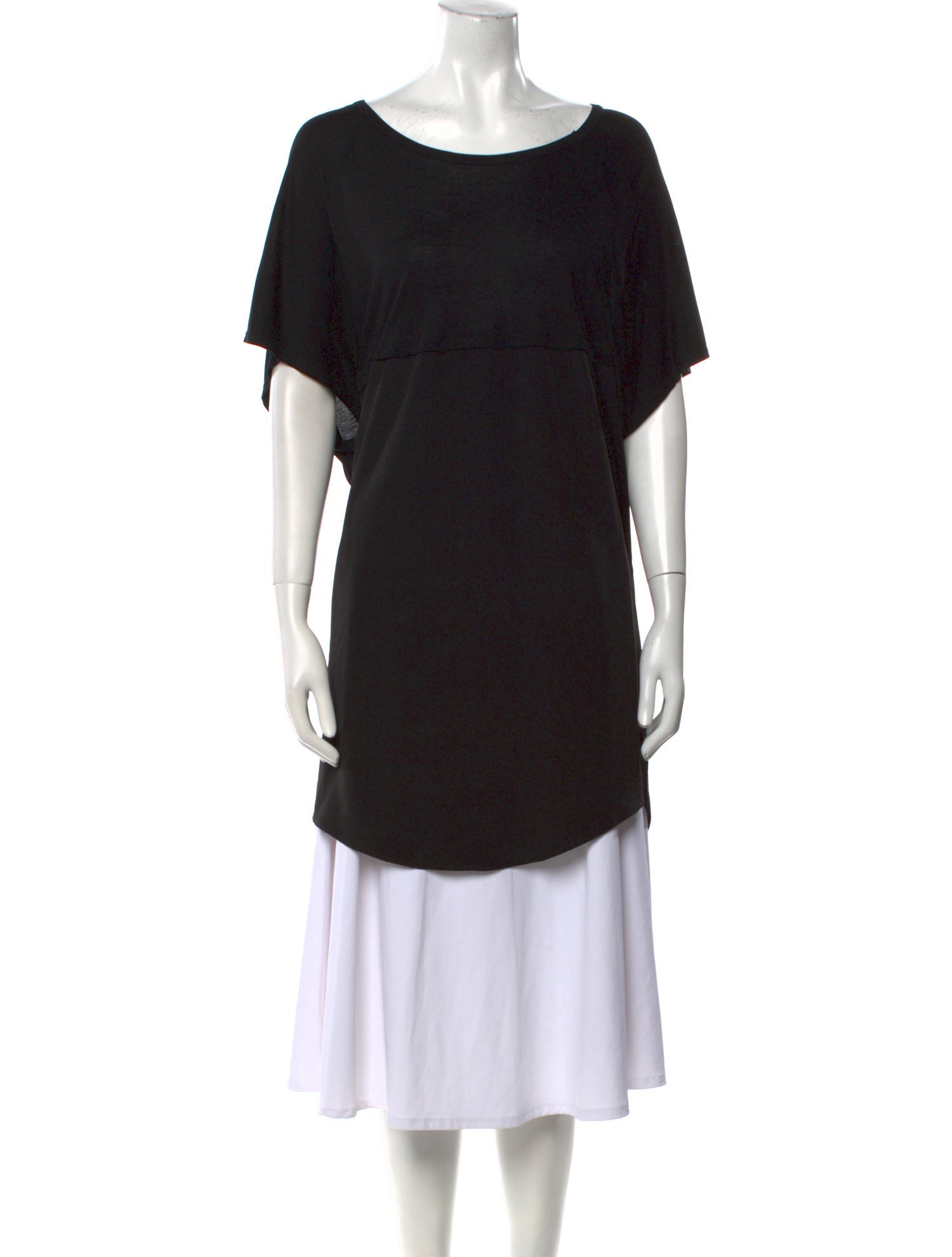Y's by Yohji Yamamoto Bateau Neckline Short Sleeve Tunic