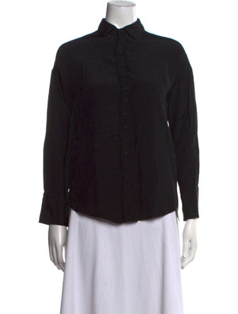 Y's by Yohji Yamamoto Three-Quarter Sleeve Button-Up Top