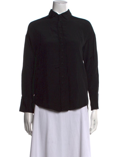 Y's by Yohji Yamamoto Three-Quarter Sleeve Button-Up Top