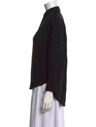 Y's by Yohji Yamamoto Three-Quarter Sleeve Button-Up Top