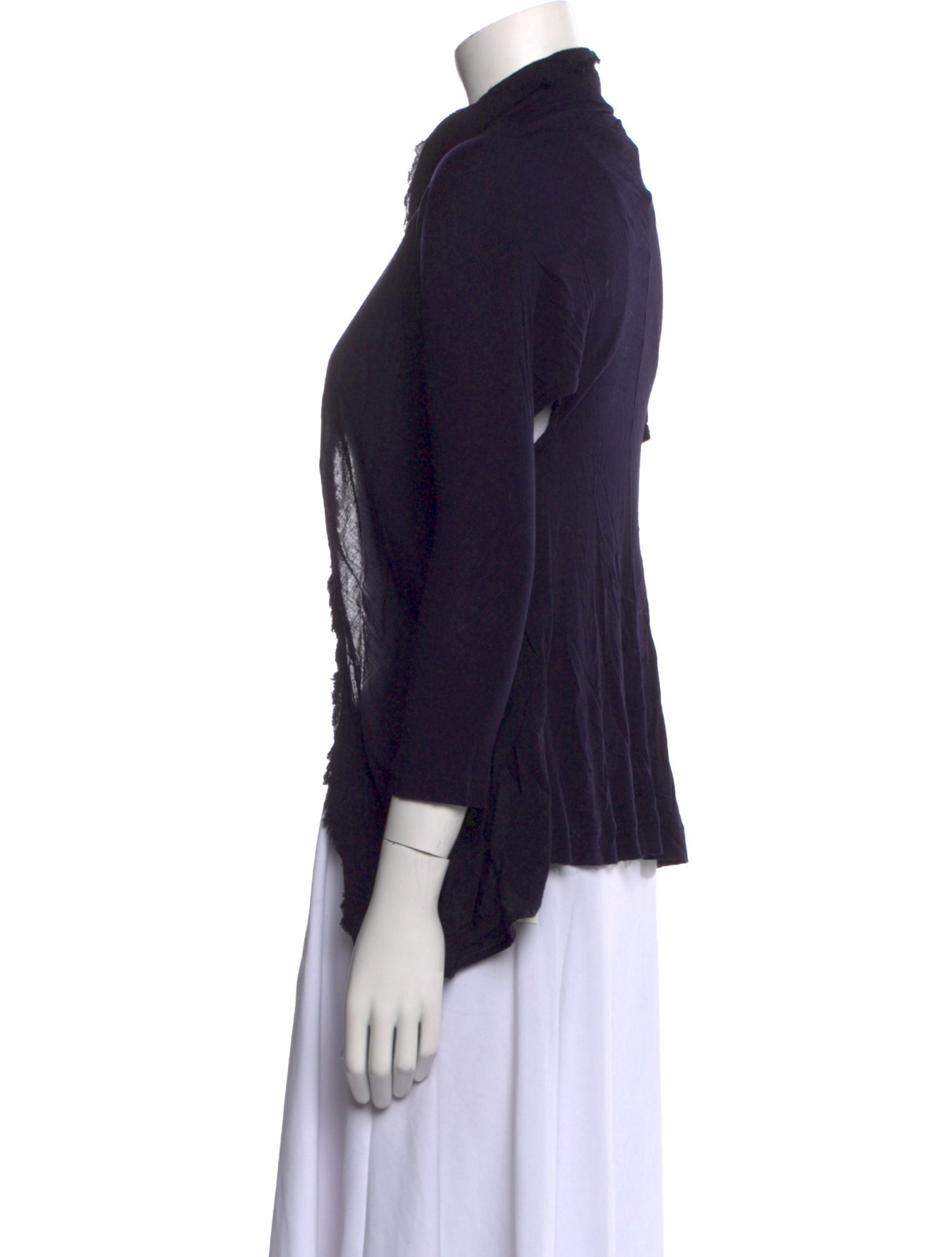 Y's by Yohji Yamamoto Three-Quarter Sleeve Crop Top