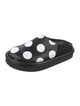 Y's by Yohji Yamamoto Leather Polka Dot Print Mules