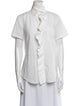 Y's by Yohji Yamamoto Short Sleeve Button-Up Top