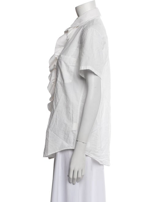 Y's by Yohji Yamamoto Short Sleeve Button-Up Top