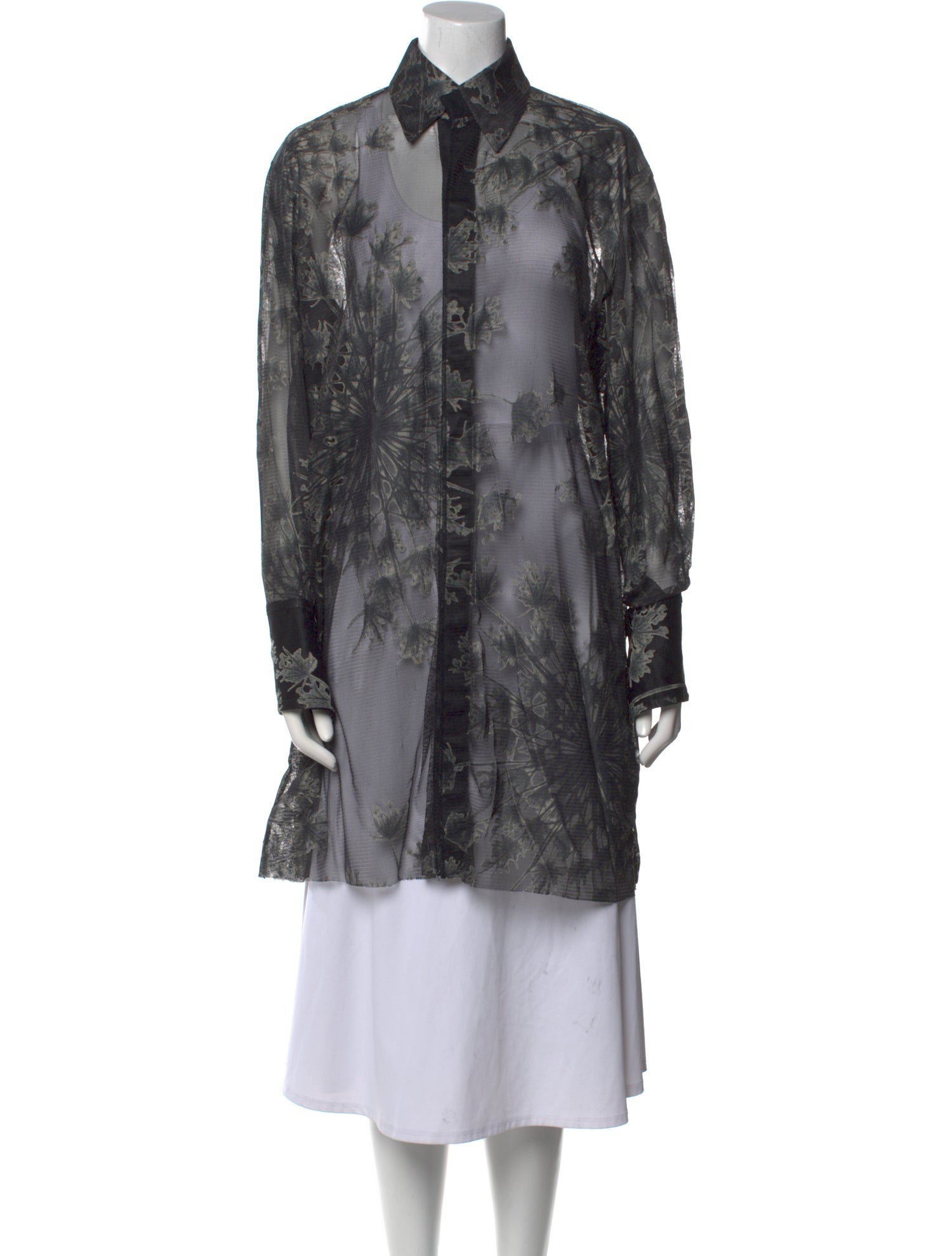 Y's by Yohji Yamamoto Late 2000's - Early 2010's Printed Tunic