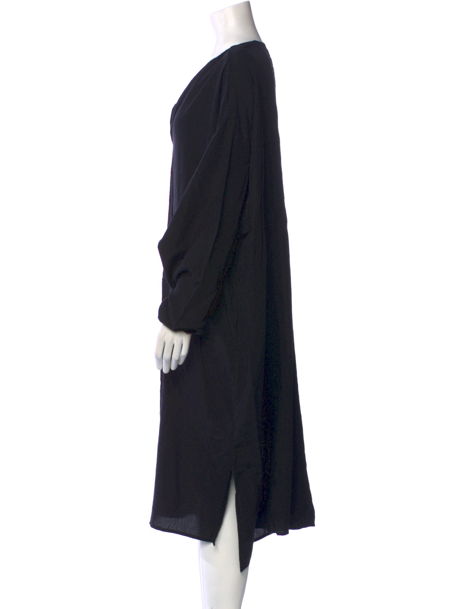 Y's by Yohji Yamamoto V-Neck Midi Length Dress