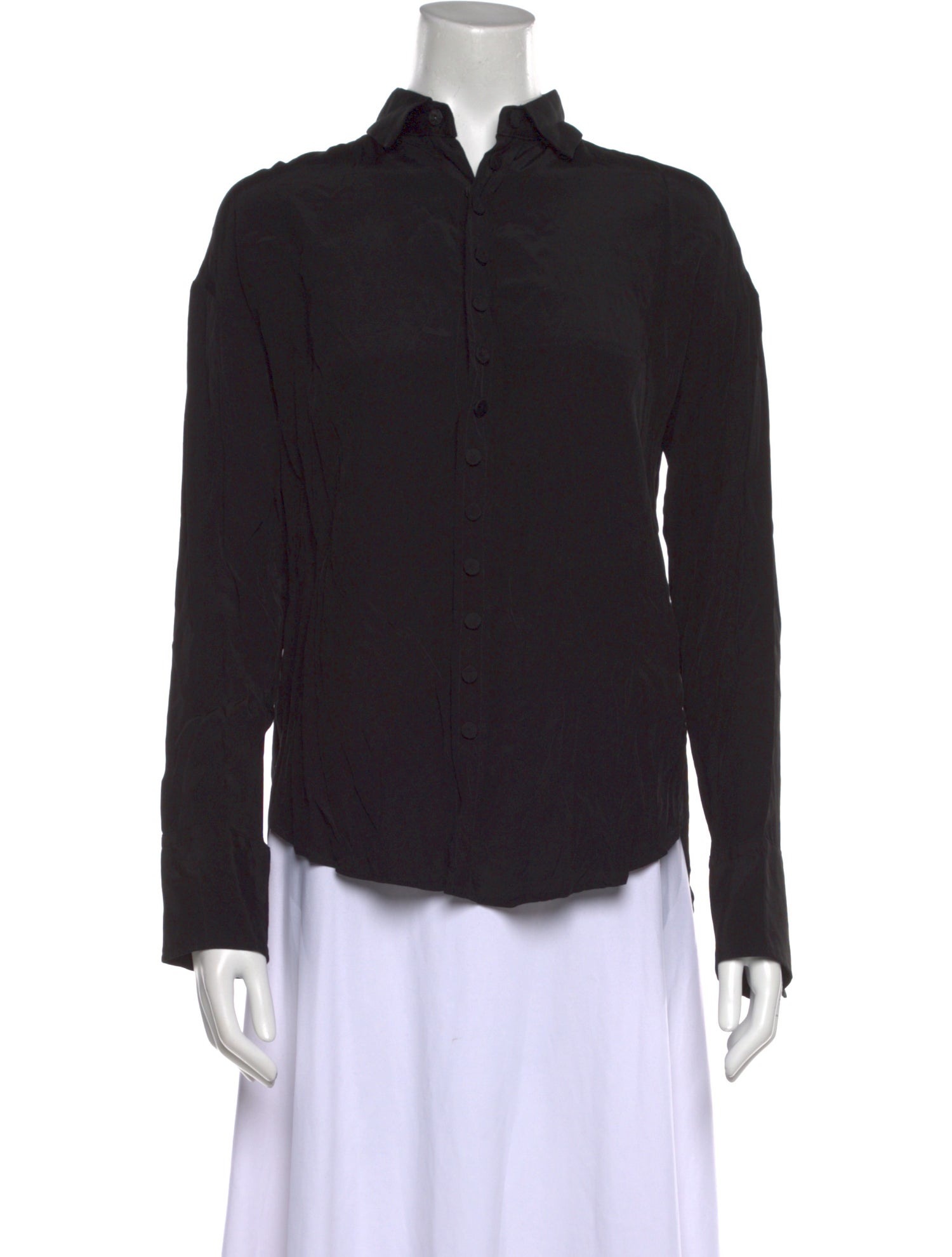 Y's by Yohji Yamamoto Long Sleeve Button-Up Top