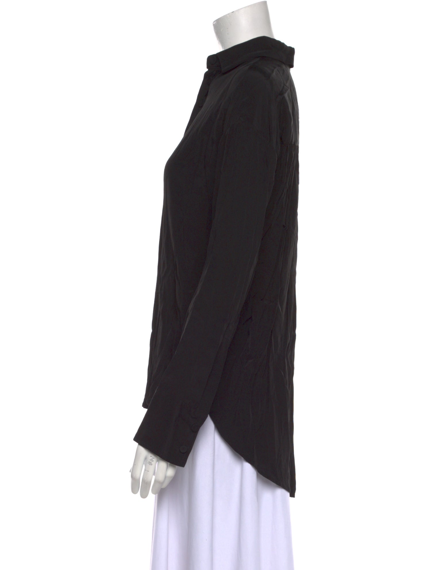 Y's by Yohji Yamamoto Long Sleeve Button-Up Top