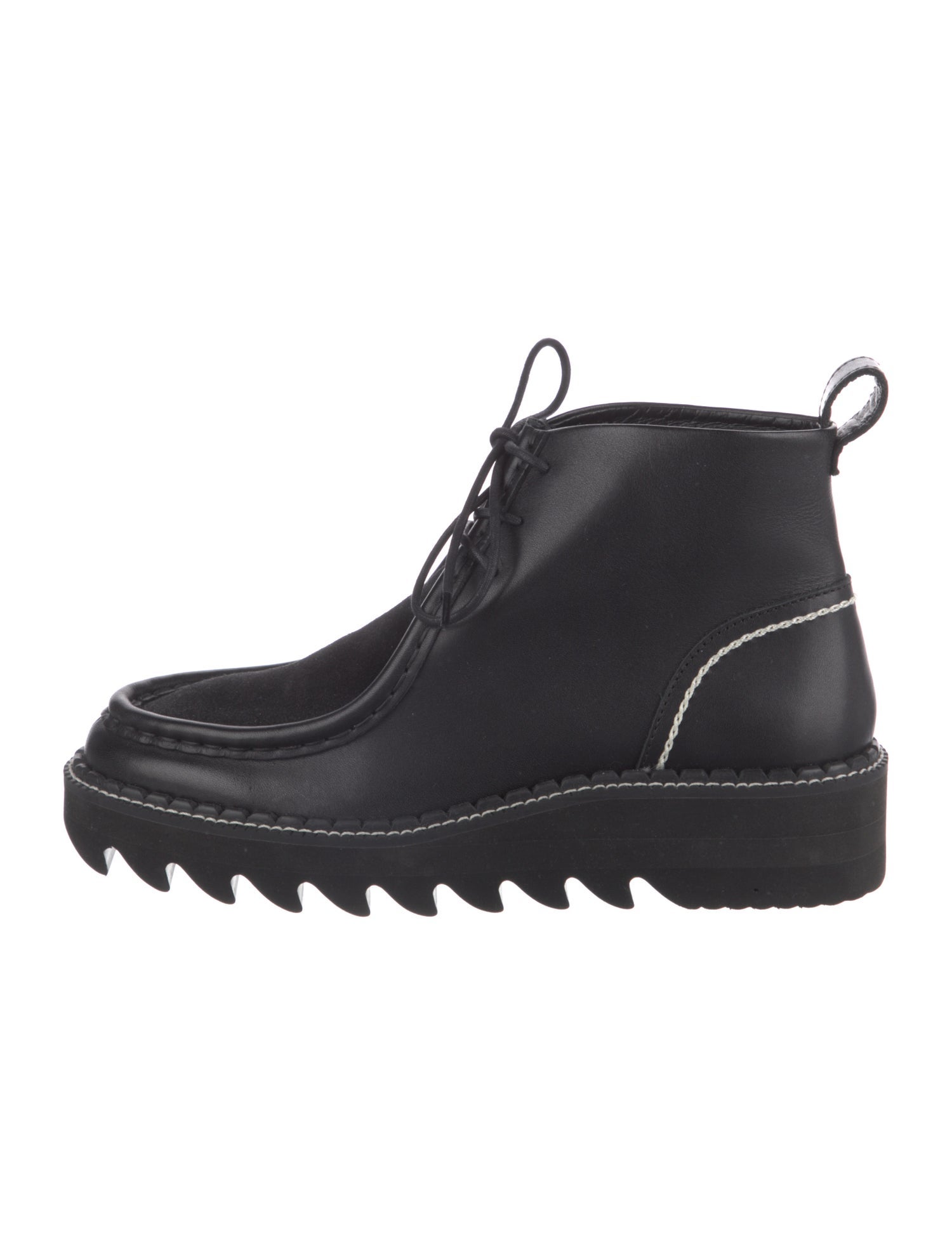 Y's by Yohji Yamamoto Leather Lace-Up Boots
