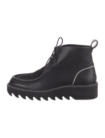 Y's by Yohji Yamamoto Leather Lace-Up Boots