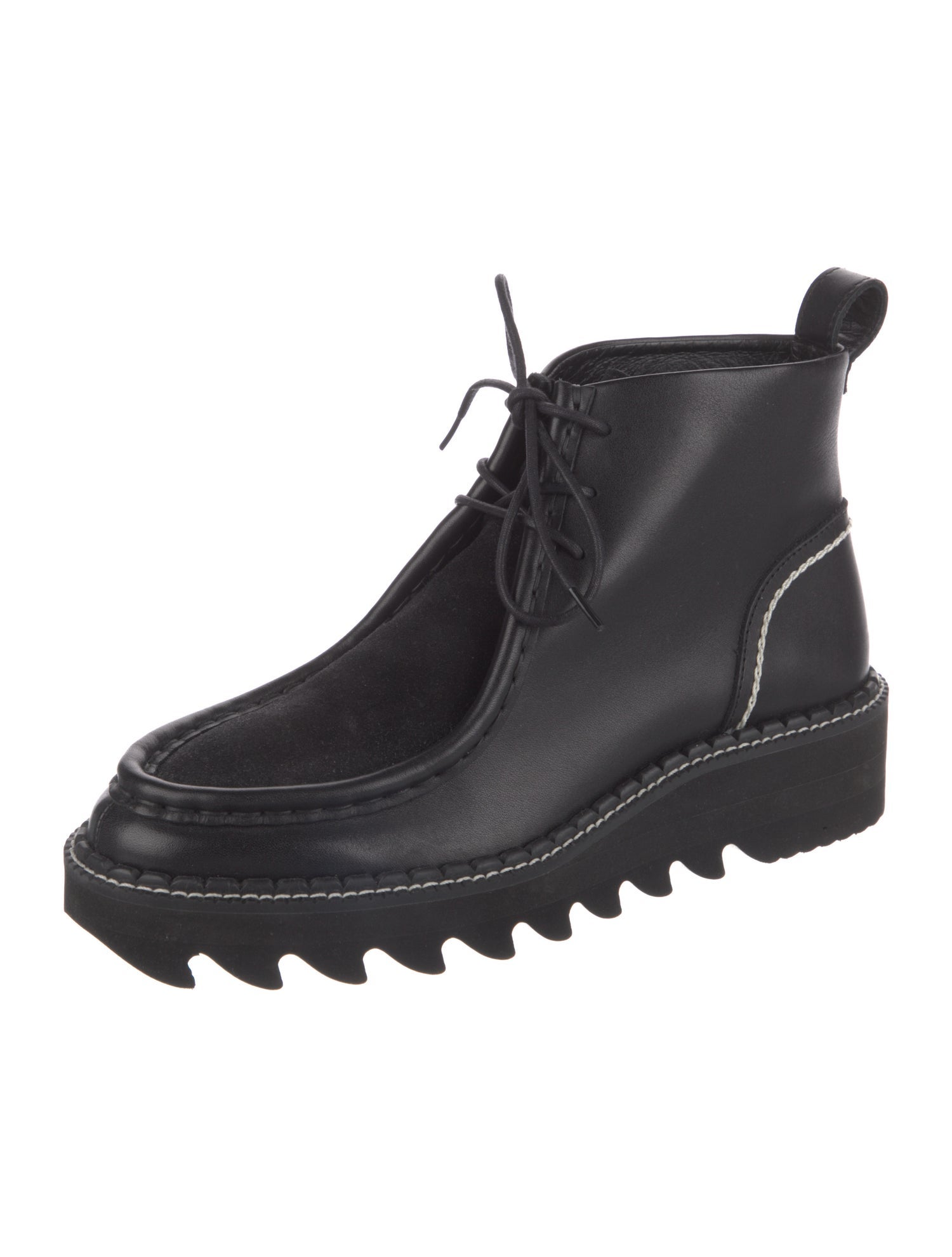 Y's by Yohji Yamamoto Leather Lace-Up Boots