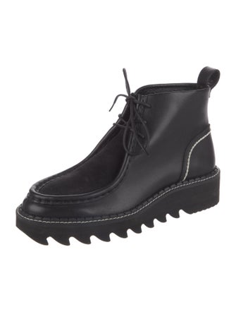 Y's by Yohji Yamamoto Leather Lace-Up Boots
