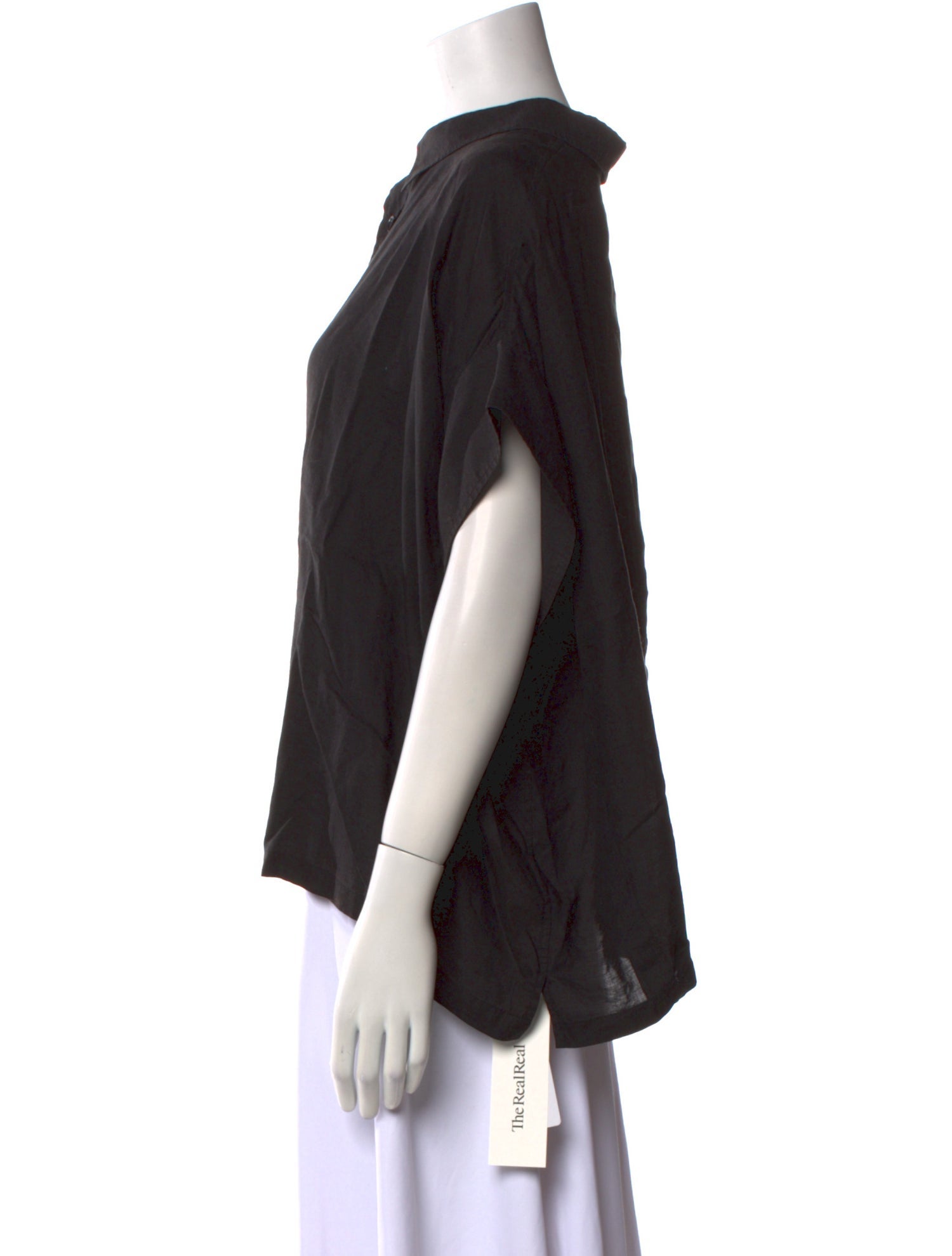 Y's by Yohji Yamamoto Short Sleeve Button-Up Top