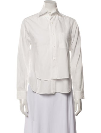 Y's by Yohji Yamamoto Long Sleeve Button-Up Top