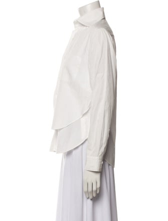 Y's by Yohji Yamamoto Long Sleeve Button-Up Top