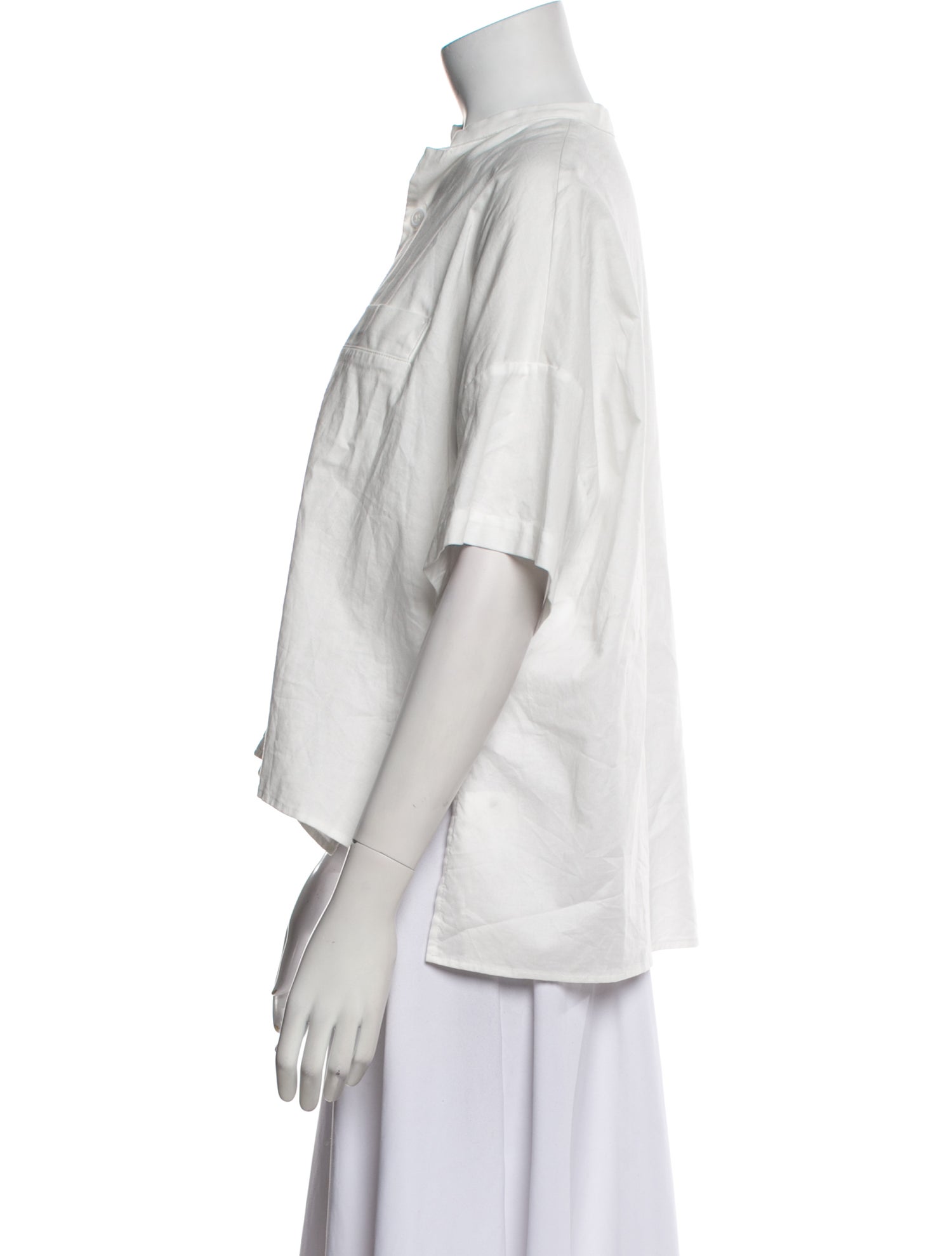 Y's by Yohji Yamamoto Short Sleeve Crop Top