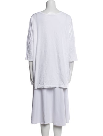 Y's by Yohji Yamamoto Graphic Print Scoop Neck Tunic