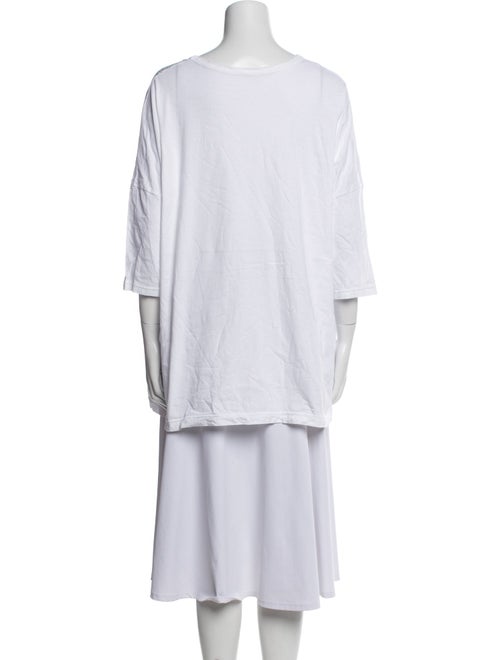 Y's by Yohji Yamamoto Graphic Print Scoop Neck Tunic