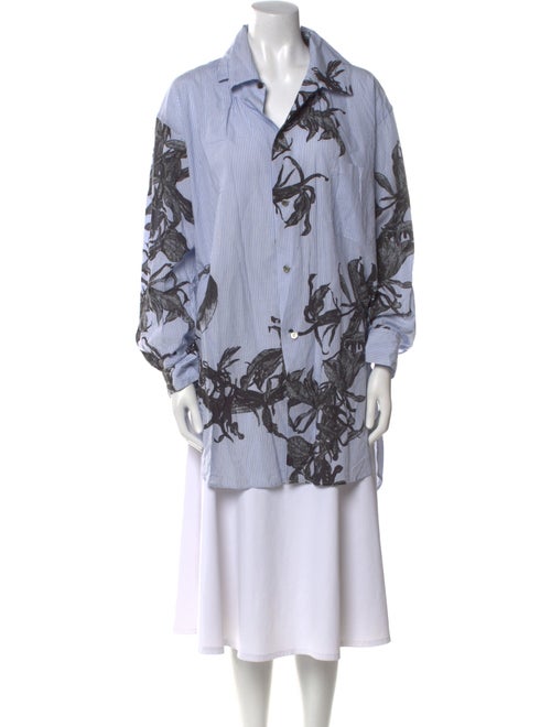 Y's by Yohji Yamamoto Printed Long Sleeve Tunic