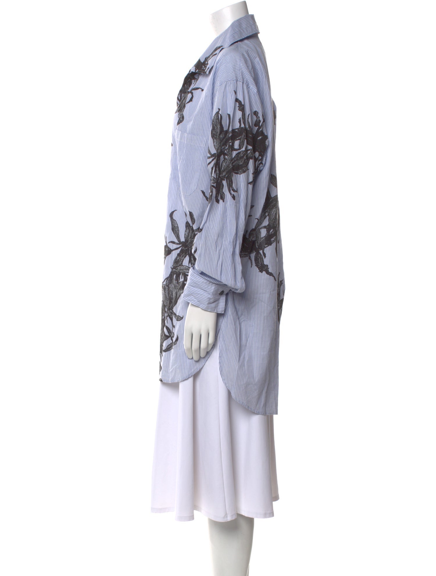 Y's by Yohji Yamamoto Printed Long Sleeve Tunic