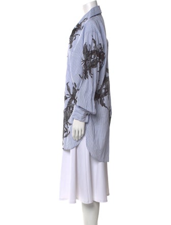 Y's by Yohji Yamamoto Printed Long Sleeve Tunic