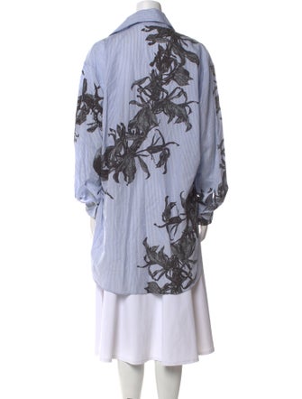 Y's by Yohji Yamamoto Printed Long Sleeve Tunic