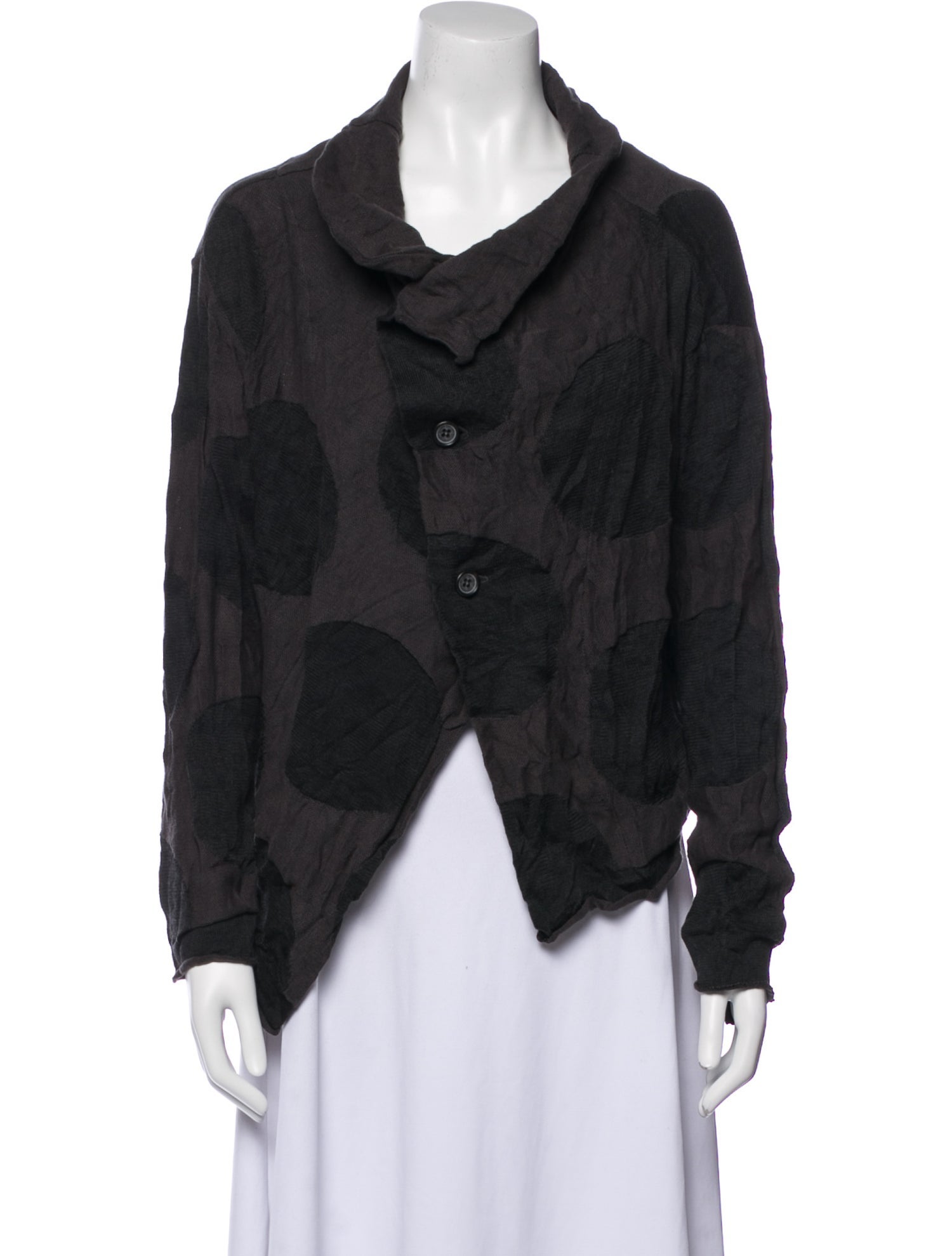 Y's by Yohji Yamamoto Printed Cowl Neck Sweater