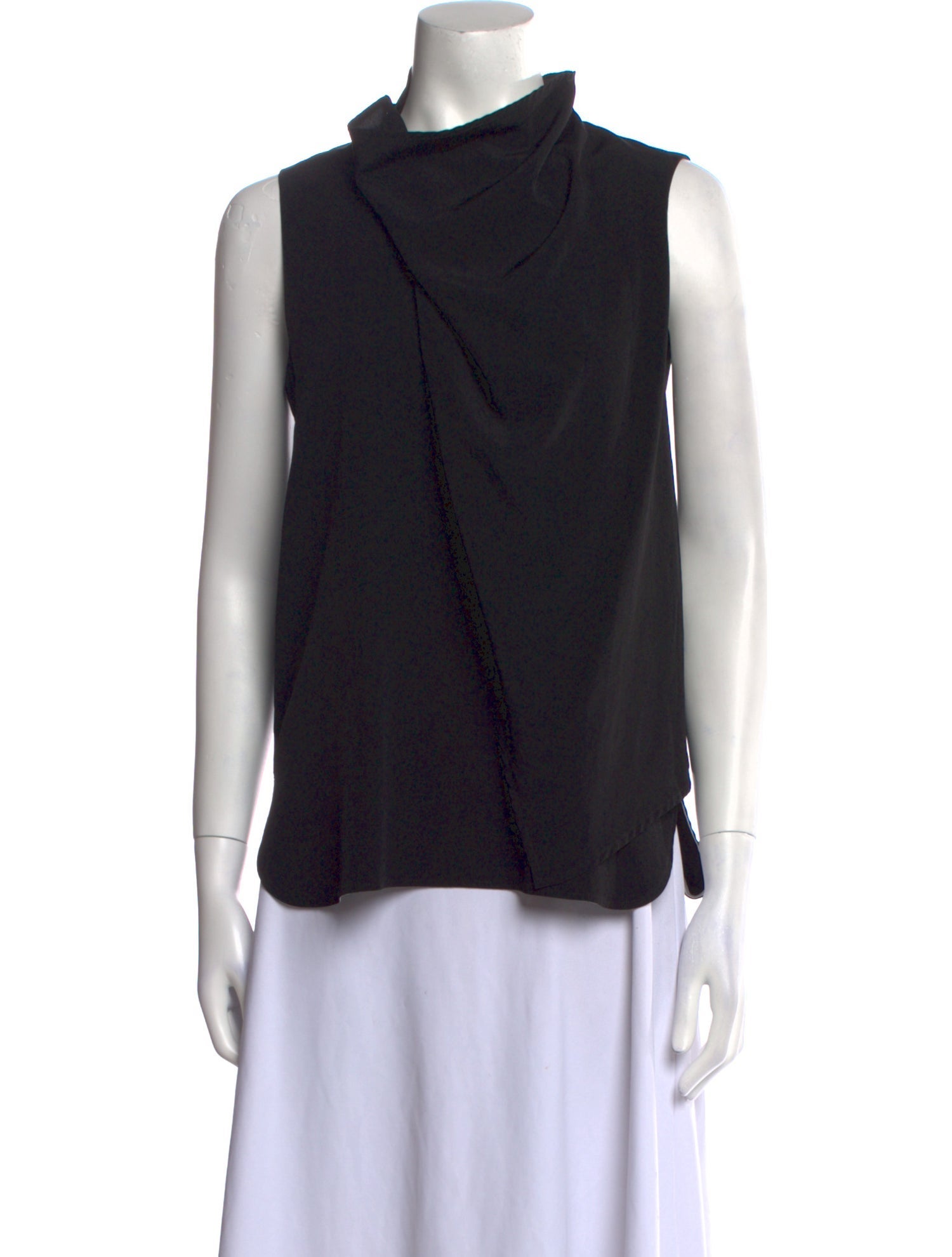 Y's by Yohji Yamamoto Cowl Neck Sleeveless Top