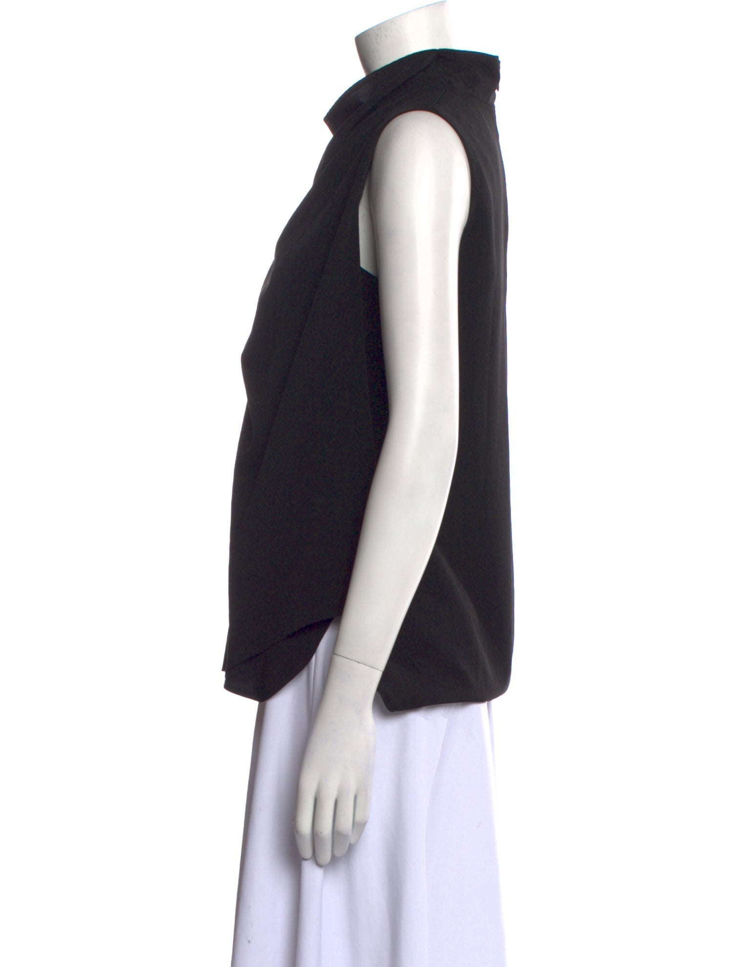 Y's by Yohji Yamamoto Cowl Neck Sleeveless Top