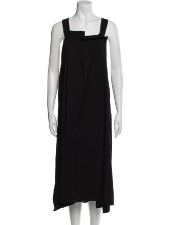 Y's by Yohji Yamamoto Square Neckline Midi Length Dress