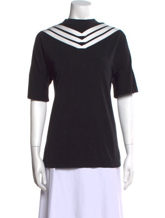 Y's by Yohji Yamamoto Mock Neck Short Sleeve T-Shirt