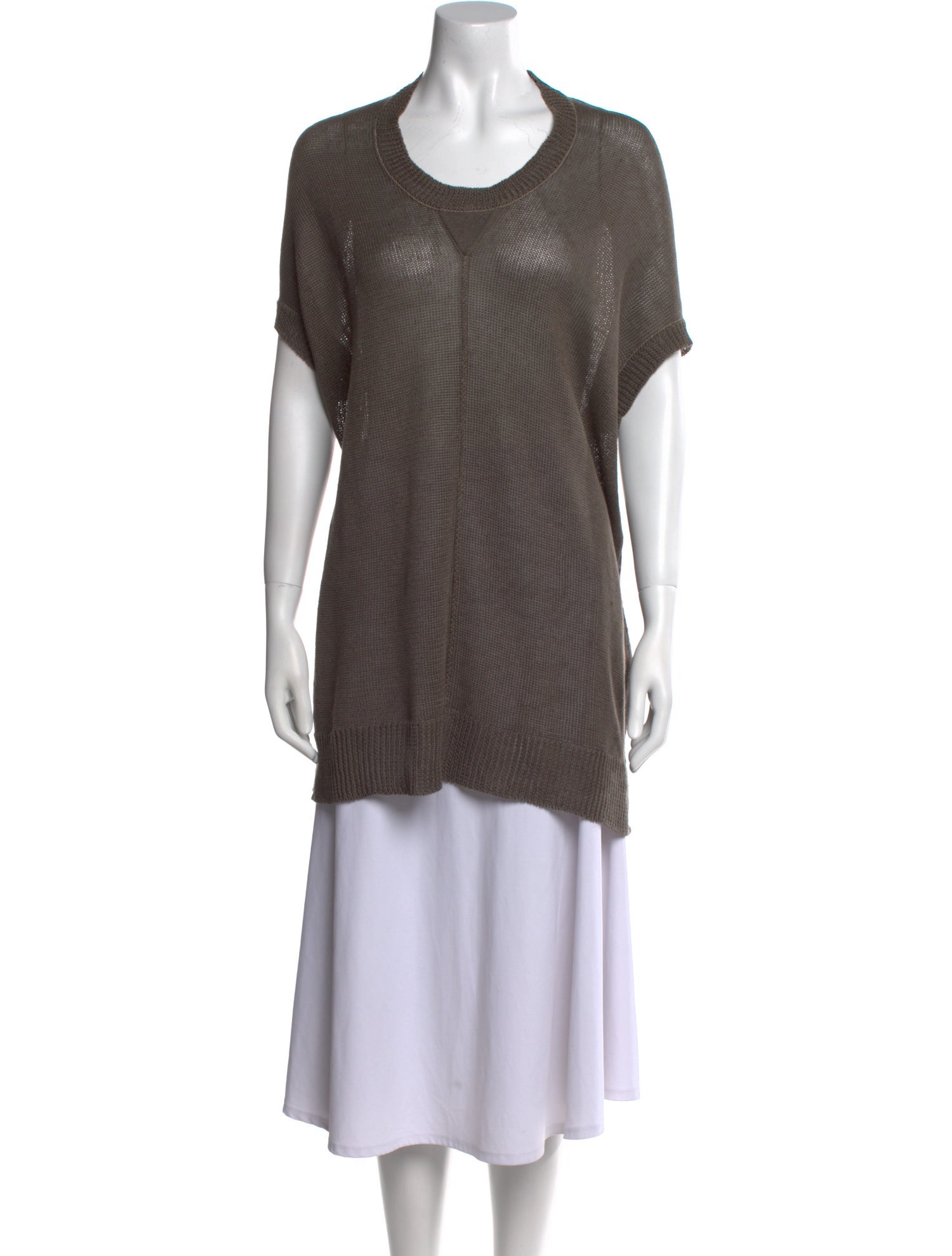 Y's by Yohji Yamamoto Linen Scoop Neck Sweater