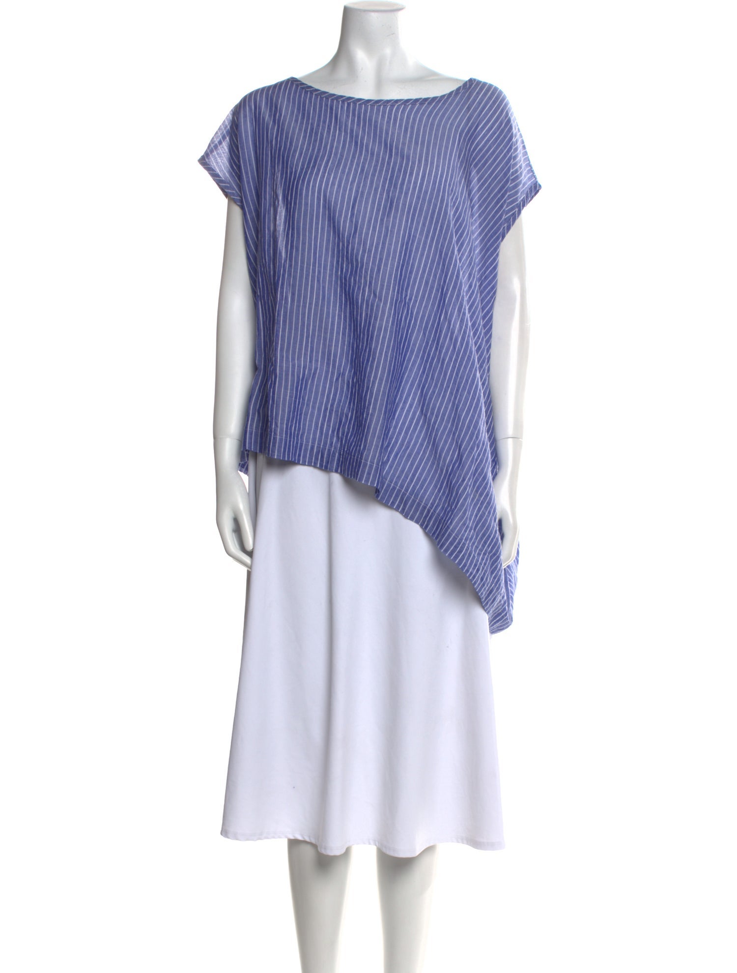 Y's by Yohji Yamamoto Striped Bateau Neckline Top
