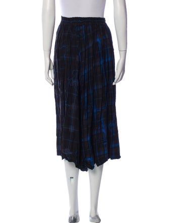 Y's by Yohji Yamamoto Plaid Print Pleated Accents Lounge Set