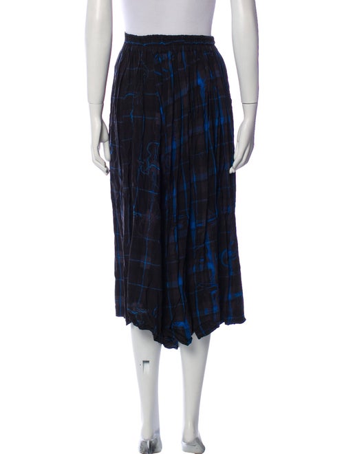 Y's by Yohji Yamamoto Plaid Print Pleated Accents Lounge Set