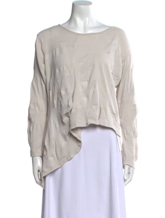 Y's by Yohji Yamamoto Bateau Neckline Long Sleeve Blouse