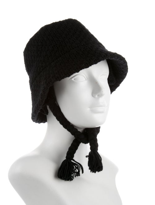 Y's by Yohji Yamamoto Knitted Tassel Bucket Hat