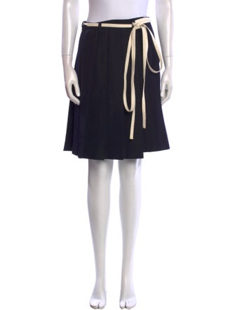 Y's by Yohji Yamamoto Wool Knee-Length Skirt