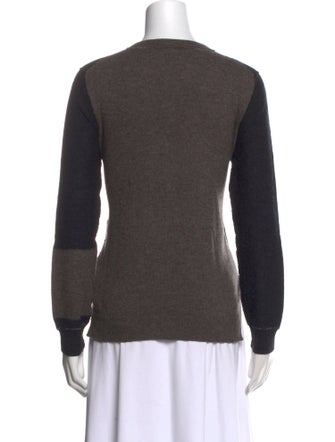 Y's by Yohji Yamamoto Wool Colorblock Pattern Sweater