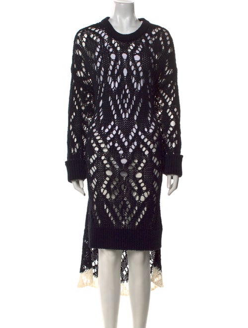 Y's by Yohji Yamamoto Printed Midi Length Dress