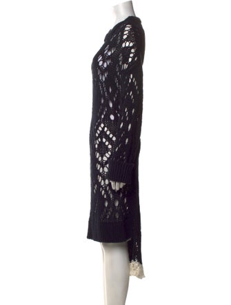 Y's by Yohji Yamamoto Printed Midi Length Dress